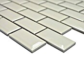 Mosaikfliese Brick Bond Diamond CBI 110 (30 x 30 cm, Elfenbein, Glänzend)