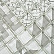 Mosaikfliese Quadrat Crystal XCM 8OP35 (30 x 30 cm, Grau, Glänzend)