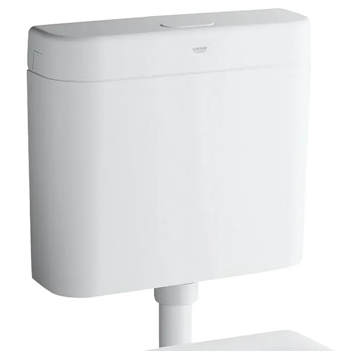 Grohe Spülkasten - Spülmenge: 6 l - 9 l, 1-Mengen-Spülung, Polystyrol, Weiß - Ein weißer Grohe Spülkasten für eine moderne Toilette. Das Design ist schlicht und funktional.