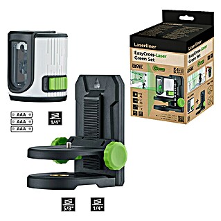 Laserliner Kreuzlinienlaser EasyCross-Laser Green Set (Max. Arbeitsbereich: 0 m - 40 m)