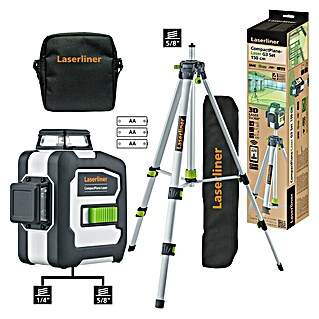 Laserliner Linienlaser CompactPlane-Laser 3G Set 150cm (Max. Arbeitsbereich: 0 m - 30 m)