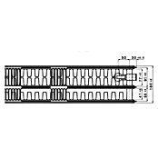 Universal-Planheizkörper (B x H: 100 x 50 cm, 6-fach, Typ: 3K-33, 2.103 W)