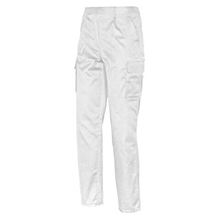 Industrial Starter Pantalones de trabajo Euromix (XXXL, Blanco, 65% poliéster y 35% algodón)