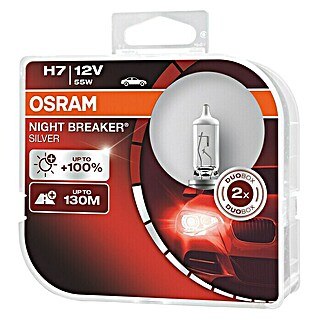 Osram Halogen-Scheinwerferlampe Night Breaker Silver (ECE-Kategorie: H7, 2 Stk.)