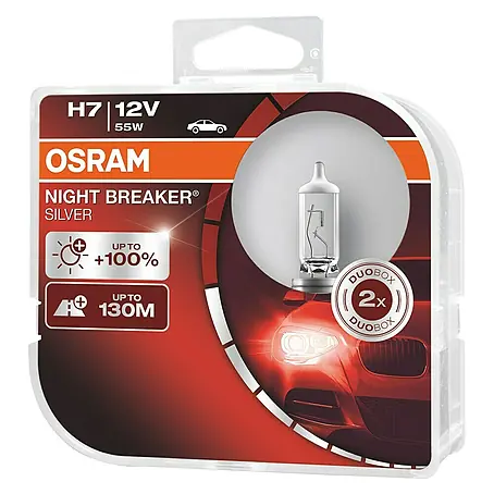 Osram  Halogen-Scheinwerferlampe Night Breaker Silver
