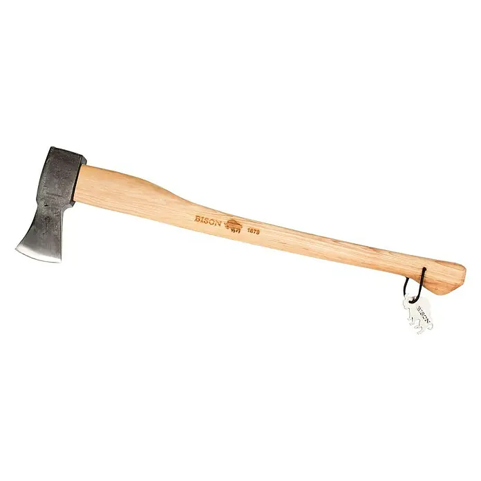 Bison 1879 Spaltaxt - 2.200 g, 800 mm - Axt mit Holzgriff der Marke Bison, ideal für Holzbearbeitung und Forstarbeiten. Robust und langlebig für den täglichen Gebrauch.