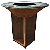 Purline Barbacoa de carbón EFP56CO (Diámetro de la superficie de la parrilla: 98 cm, Óxido) | BAUHAUS