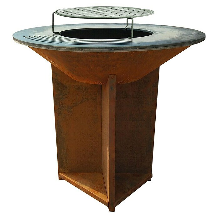 Purline Barbacoa de carbón EFP56CO (Diámetro de la superficie de la parrilla: 98 cm, Óxido) | BAUHAUS