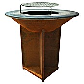 Purline Barbacoa de carbón EFP56CO (Diámetro de la superficie de la parrilla: 98 cm, Óxido) | BAUHAUS