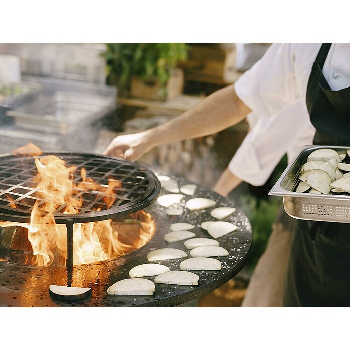 Purline Barbacoa de carbón EFP56CO (Diámetro de la superficie de la parrilla: 98 cm, Óxido) | BAUHAUS