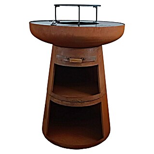 Purline Holzkohlegrill EFP55CO (Durchmesser Grillfläche: 60 cm, Oxid)