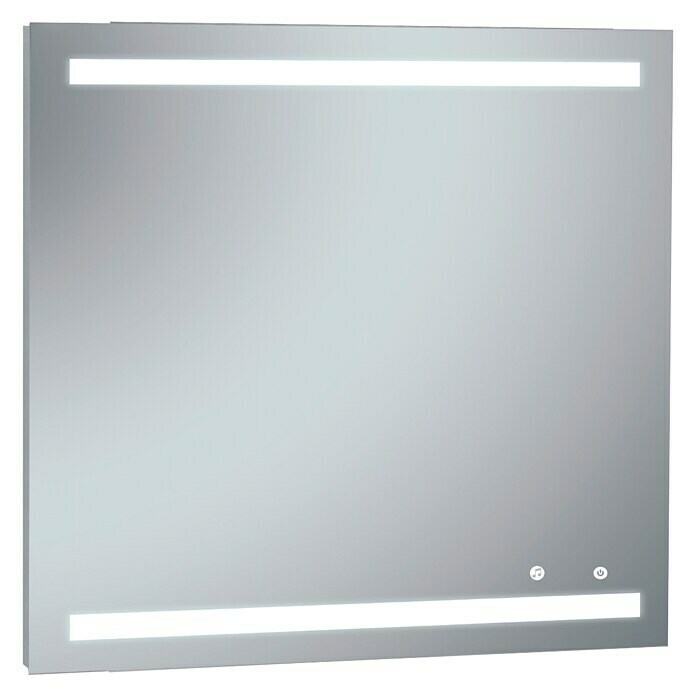 Espejo con luz LED Arion (An x Al: 80 x 80 cm, Reproducción Audio por Bluetooth, Capacidad de atenuación: Intensidad regulable)