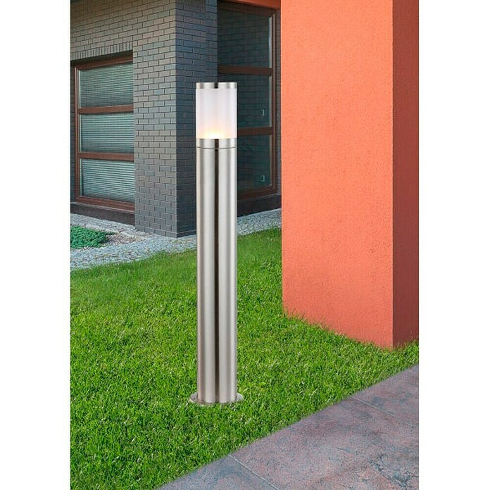 Globo Xeloo Vanjska svjetiljka s postoljem  (60 W, Boja kućišta: Plemeniti čelik, Opal, Bez izvora svjetlosti, Visina: 80 cm) | BAUHAUS