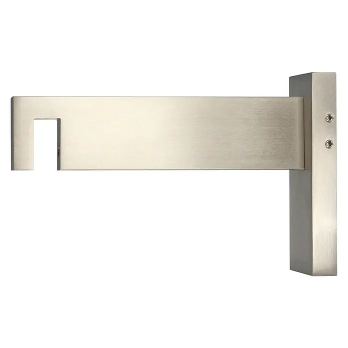 Expo Ambiente Träger Clear - Edelstahloptik, Geeignet für: 32 x 11 mm Profil, 14,8 cm - Aufnahme des modernen, gebürsteten Nickel-Kleiderstangenhalters, ein elegantes Detail für die Organisation Ihrer Kleidung.
