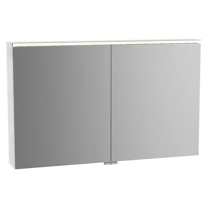 VitrA LED-Spiegelschrank - B x H: 100 x 62 cm, Mit Beleuchtung, Weiß - Moderner Spiegelschrank mit zwei Türen und integrierter Beleuchtung für Badezimmer. Praktische Aufbewahrung und stilvolles Design.