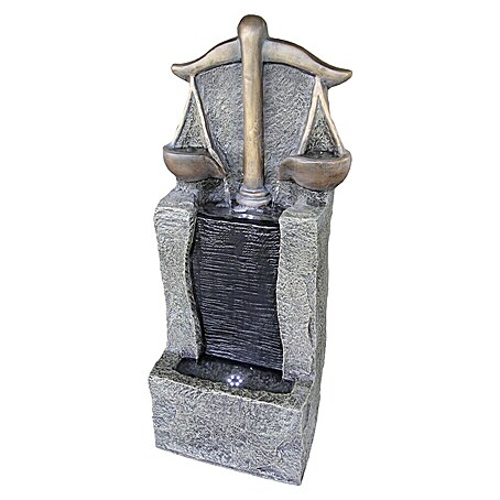 Silex Gartenbrunnen Waage (35 cm x 26 mm x 81 cm, Kunststoff)