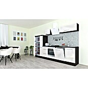 Respekta Premium Küchenzeile RP310EWCBO (Breite: 310 cm, Mit Elektrogeräten, Weiß Hochglanz)