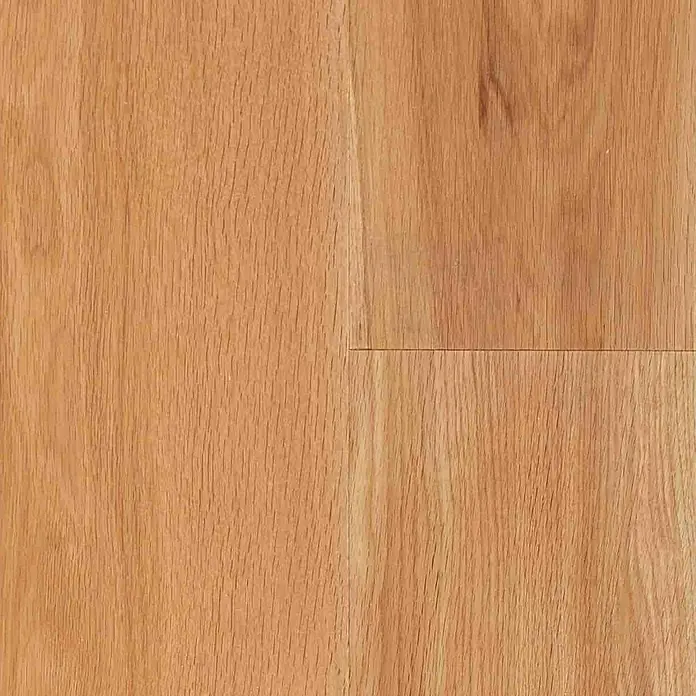 Parkett Eiche Mosel - 1.700 x 190 x 15 mm, Landhausdiele - Detailaufnahme von hellbraunem Eichenparkett, das die natürliche Maserung und Wärme des Holzes betont. Ideal für Bodenbeläge.