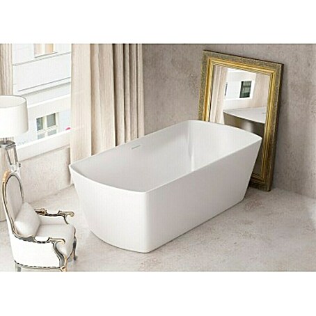Sanotechnik Freistehende Badewanne Orlando (L x B x H: 180 x 85 x 61,5 cm, Acryl, Weiß)