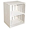 Holzregal (B x H: 40 x 50 cm, Holz, Weiß)