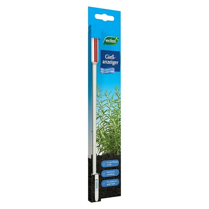 Westland Gießanzeiger - 260 mm, Geeignet für: Blumenerde, Weiß - Produktabbildung eines Westland Gießanzeigers, ein nützliches Hilfsmittel für die richtige Bewässerung von Pflanzen in Erde, praktisch und zuverlässig.