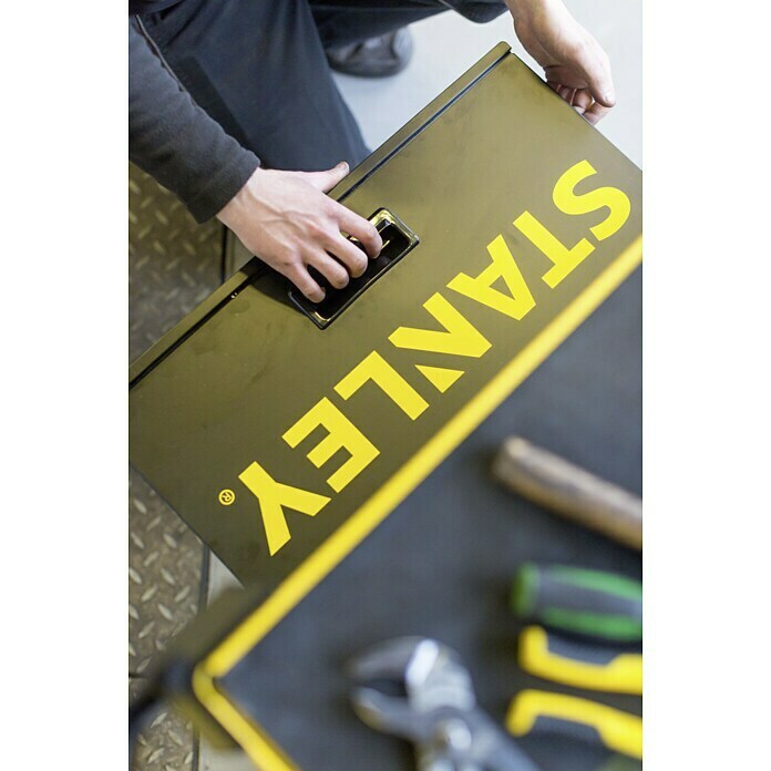 Stanley Carro portaherramientas STMT1-74305 (L x An x Al: 68 x 85,5 x 47, Chapa de acero, Amarillo / negro)
