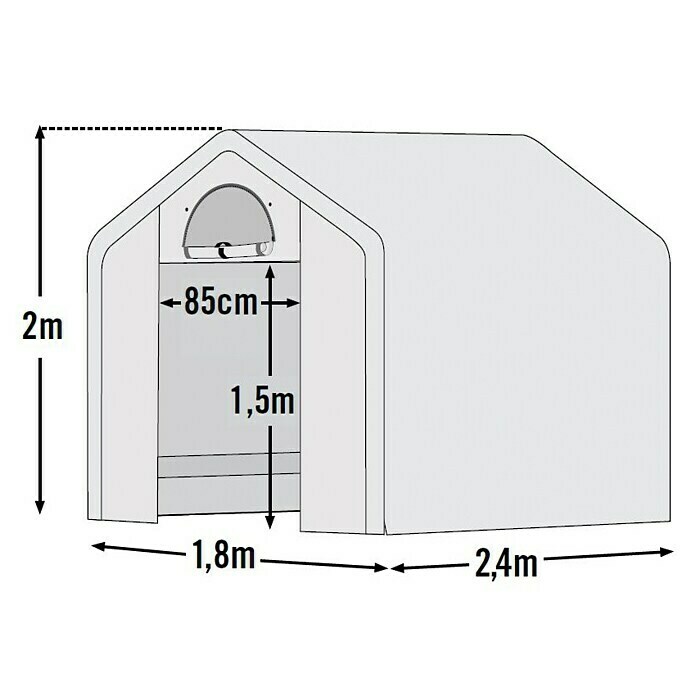 ShelterLogic Folien-Gewächshaus240 x 180 x 200 cm, Aluminium Unknown