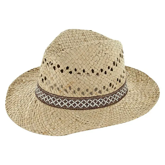 Sonnenhut Jules - Beige, Geeignet für: Herren - Strohhut mit dekorativem Band. Der leichte Hut schützt vor der Sonne und ist ein modisches Accessoire für den Sommer.