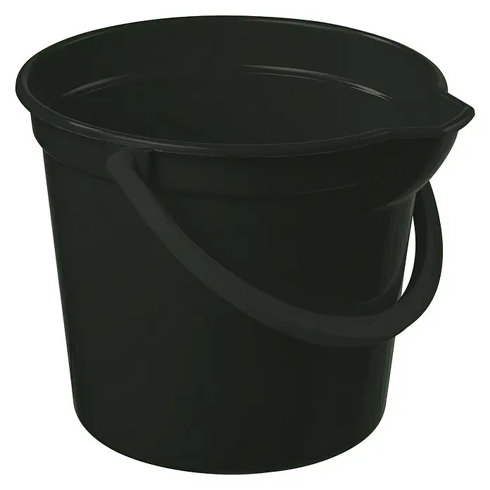 Sunware Eimer Relife Basic - Fassungsvermögen: 7,5 l, Schwarz, Kunststoff - Schwarzer Eimer mit Griff, ideal für Reinigungsarbeiten und den Transport von Flüssigkeiten. Robust und praktisch im Haushalt.