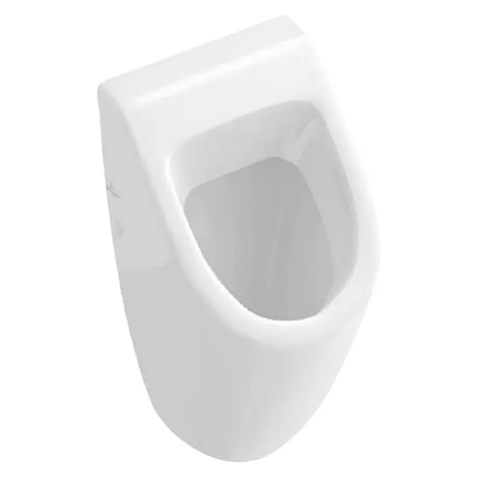 Villeroy & Boch Subway Urinal - Geeignet für: Montage mit Deckel, Mit schmutzabweisender Glasur, Zulauf: Hinten, Absaugspülung, Weiß - Ein modernes, weißes Urinal für den Sanitärbereich, ideal für öffentliche Toiletten oder stilvolle Badezimmer.