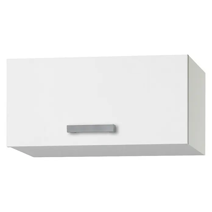 Optifit Oslo Hängeschrank - 34,6 x 60 x 35,2 cm, Weiß - Ein weißer Küchenoberschrank mit einem schlichten, horizontalen Griff. Er bietet Stauraum und passt in moderne Küchen.