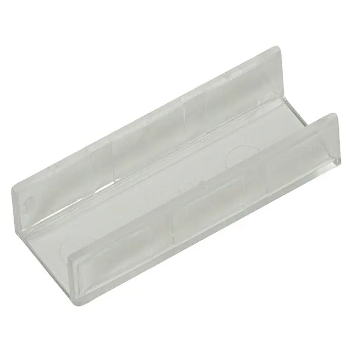 Expo Ambiente Verbindungsstück - 2 Stk., L x B x H: 4 x 1,5 x 1 cm, Glasklar - Transparenter Kunststoff-Clip für die Montage. Ideal zur Befestigung von Schildern, Postern und anderen leichten Gegenständen.