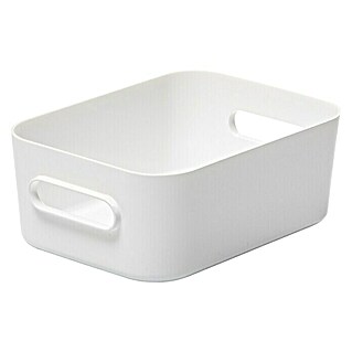 SmartStore Aufbewahrungsbox Compact (L x B x H: 20 x 14 x 7,5 cm, Kunststoff, Weiß)