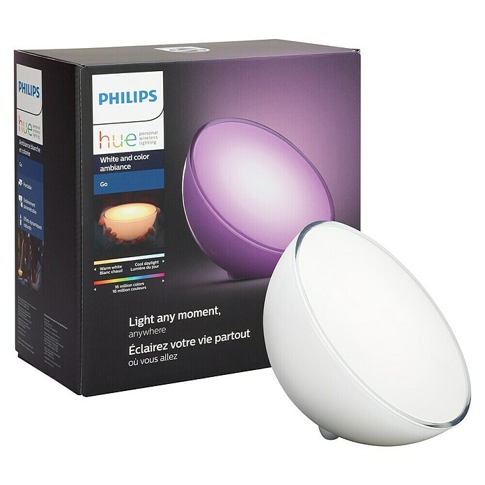 Philips Hue Led-tafellamp Go (6 W, Wit, Hoogte: 7,9 cm)