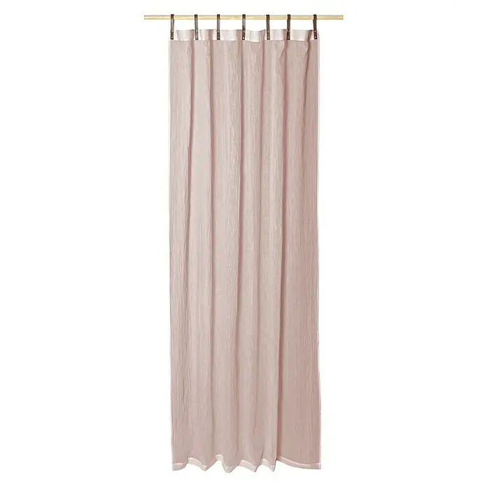 Schlaufenschal Evi - 80 % Polyester, 20 % Baumwolle, Altrosa - Eine zarte, roséfarbene Gardine mit Schlaufenaufhängung, die sanftes Licht filtert und eine warme Atmosphäre im Raum schafft.
