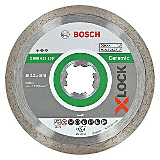 Bosch Professional X-Lock Diamantdoorslijpschijf X-Lock Standard for Ceramic (Schijfdiameter: 125 mm, Geschikt voor: Keramiek)