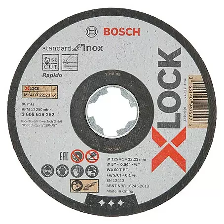 Bosch Professional X-Lock Trennscheibe Standard for Inox WA 60 T BF