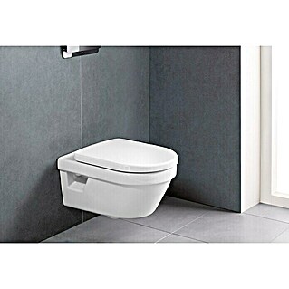 Villeroy & Boch Wand-WC Architectura (Spülrandlos, Mit antibakterieller Glasur, Spülform: Tief, WC Abgang: Waagerecht, Weiß)