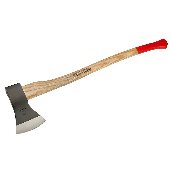 Gardol Hacha - Peso cabezal: 1.600 g - Hacha con mango de madera y empuñadura roja, afilada y lista para cortar leña. Ideal para el jardín o leña.