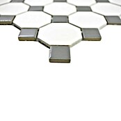 Mosaikfliese Octagon OCTA G469 (29,5 x 29,5 cm, Weiß/Grau, Matt)