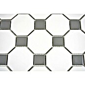 Mosaikfliese Octagon OCTA G469 (29,5 x 29,5 cm, Weiß/Grau, Matt)
