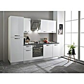 Küchenzeile Laura (Breite: 270 cm, Mit Elektrogeräten, Weiß Hochglanz)