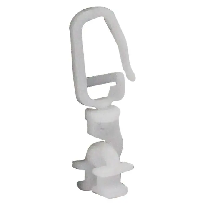 Expo Ambiente Klickgleiter Dreh - Weiß, 20 Stk., Passend für: Garnituren Ø 16 - 28 mm/18 x 18 mm - Weißer Gardinenhaken mit drehbarem Aufhängungsteil zur einfachen Anbringung und Bewegung der Vorhänge.