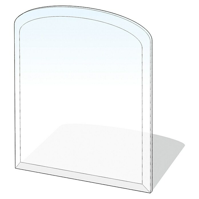 Lienbacher Glasbodenplatte (100 x 120 cm, Segmentbogen)
