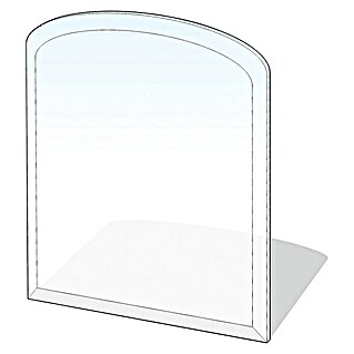 Lienbacher Glasbodenplatte Segment (100 x 120 cm, Gebogen)