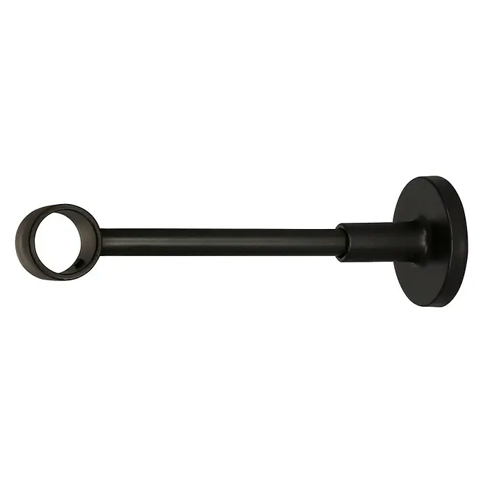 Expo Ambiente Träger Wire - Schwarz, Geeignet für: Gardinenstangen Ø 20 mm, 15,2 cm - Eine Gardinenstangenhalterung in dunkler Farbe, die eine solide und stilvolle Unterstützung für Ihre Vorhänge bietet.