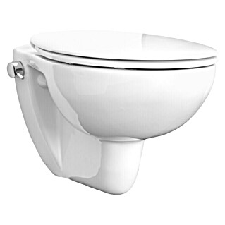 Temtasi Wand-Dusch-WC Tek (Mit Spülrand, Mit antibakterieller Glasur, Spülform: Tief, WC Abgang: Waagerecht, Weiß)