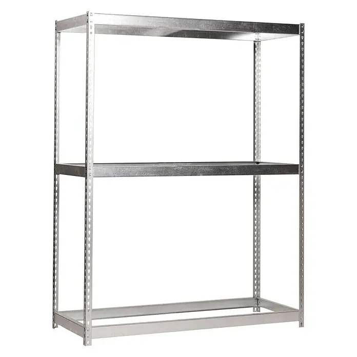 Simonrack Ecoforte Estantería para cargas pesadas Metal - Al x An x Pr: 200 x 150 x 45 cm, Número de baldas: 3 ud., Inserción, Galvanizado, Capacidad de carga por balda: 400 kg, Bandejas no incluidas - Estantería metálica con tres estantes, ideal para almacenamiento y organización. Diseño robusto para una alta capacidad de carga.