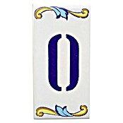 Azulejo de gres Letra O (7,5 x 15 cm, Blanco, Brillante)