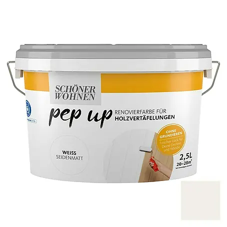 SCHÖNER WOHNEN-Farbe Pep up Weißlack für Holzvertäfelungen